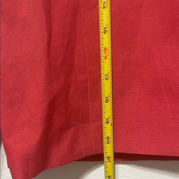 Talbots Coral Blazer Classic Collarless Design Size 14 PTP 21” NWT - Picture 4 of 7